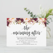 ルスティック バーガンディ ポストウェディング インビテーション カード (スタンド正面)