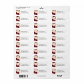 ルスティック バーガンディ マーサラ 返送先ラベル ラベル (フルシート)