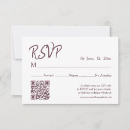 ルスティック バーガンディ ワイルドフラワー ウェディング 詳細 出欠カード