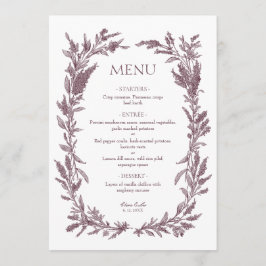 ルスティック バーガンディ ワイルドフラワー リース ウェディング メニュー