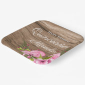 ルスティック ピンク ポピー キンセアニエラ ペーパープレート (傾斜あり)