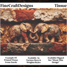 ルスティック ブロンズ＆ゴールド エレファンツ EK1L デコパージュ