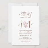 ルスティック リトル シェフ キッチン スタッフ ベイビー シャワー 招待状 (正面)