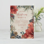 ルスティック レッド アマリリス クリスマス パーティー 招待状 (スタンド正面)