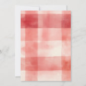 ルスティック レッド イチゴ ベリー ファースト 1歳 誕生日 招待状 (裏面)