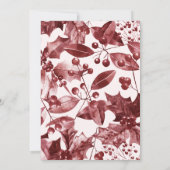 ルスティック レッド ホーリー フォト クリスマス ホリデー 招待状 (裏面)