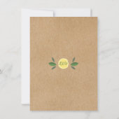 ルスティック レモン ベイビー シャワー ポエム サンキューカード (裏面)