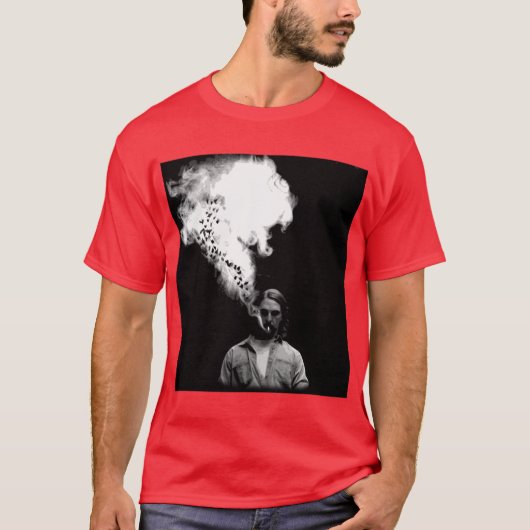 ルスティン・コール刑事が煙草を吸う Tシャツ (正面)