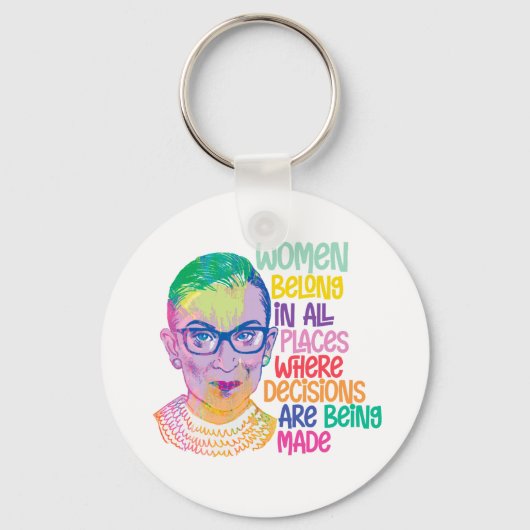 ルスバダーギンズバーグの女性は全ての場所に属している キーホルダー (正面)