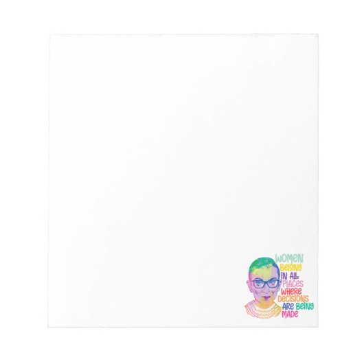 ルスバダーギンズバーグの女性は全ての場所に属している ノートパッド (正面)