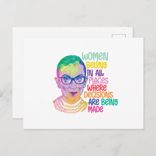 ルスバダーギンズバーグの女性は全ての場所に属している ポストカード (正面/裏面)