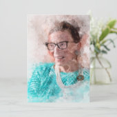 ルスバダーギンズバーグアイリングウォーターカラーポートレートT サンキューカード (スタンド正面)