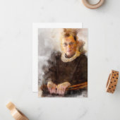 ルスバダーギンズバーグジャッジローブポートレート ノートカード (正面/裏面インサイチュ)