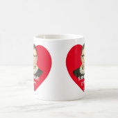 ルスバダーギンズバーグスプリームディバティント赤いハート コーヒーマグカップ (中央)