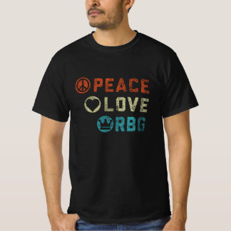 ルスバダーギンズバーグピースラブRBGサインフェミニスト Tシャツ