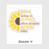 ルスバダーギンズバーグフェミニストRGBひまわり黄色 シール (シート)