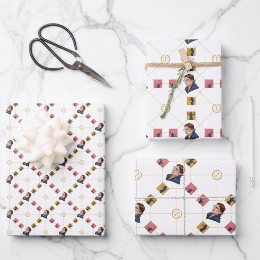 ルスバダーギンズバーグ芸術的 – 弁護士パターン ラッピングペーパーシート (正面)