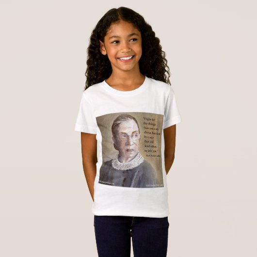 ルスバダーギンズバーグ&引用文 Tシャツ (正面フル)