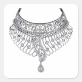 ルスバダーギンズバーグRBG反対意見の襟の女性 スクエアシール (正面)