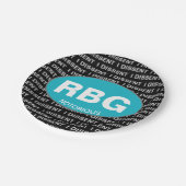 ルスバダーギンズバーグRBG最高裁判所フェミニスト ペーパープレート (アングル)