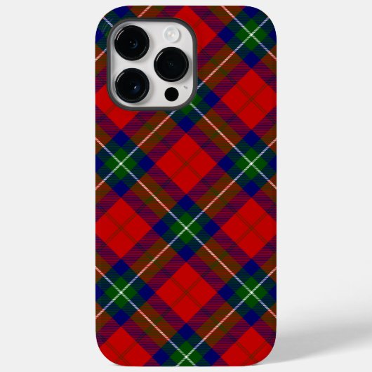 ルスベンタータンチェック赤い緑の青い格子縞 Case-Mate iPhoneケース (裏面)