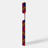 ルスベンタータンチェック赤い緑の青い格子縞 iPhoneケース (右側面)