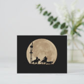 ルスレラームーンキャトルとカウボーイズのチームのローピング ポストカード (スタンド正面)