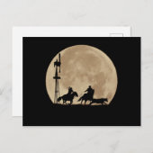 ルスレラームーンキャトルとカウボーイズのチームのローピング ポストカード (正面/裏面)