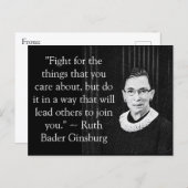 ルス·バダー·ギンスバーグ引用文は…… ポストカード (正面/裏面)