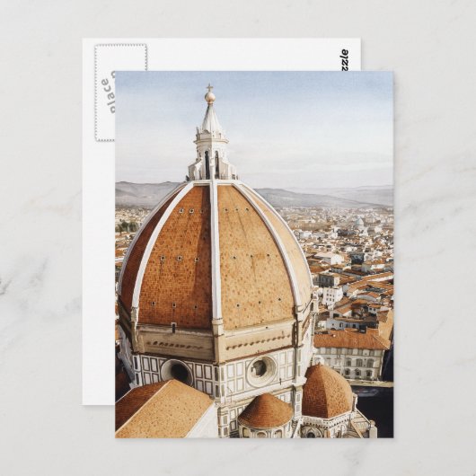 "ルセディフィレンツェ"ドゥオモイタリアの水色 ポストカード (正面/裏面)
