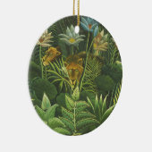 ルソウジャングルトロピカルライオンアートプリント絵画ズ セラミックオーナメント (右)