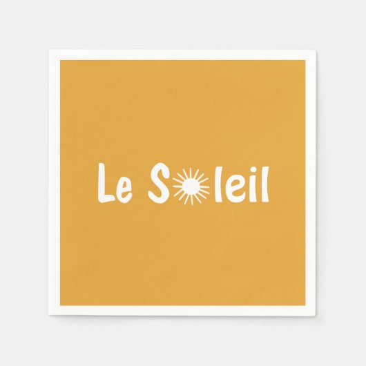 ルソレイユサンフランスのシャインカスタムカラー スタンダードカクテルナプキン (正面)