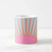ルソレイユ02レトロサンピンクアンドブルーサンシャイン コーヒーマグカップ (中央)