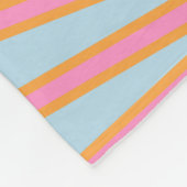 ルソレイユ02レトロサンピンクアンドブルーサンシャイン フリースブランケット (角)