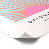 ルソレイユ02レトロサンピンクアンドブルーサンシャイン ポスター (角)