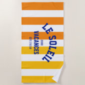 ルソレイルバカンスコートダジュールカバナストライプ ビーチタオル (正面)