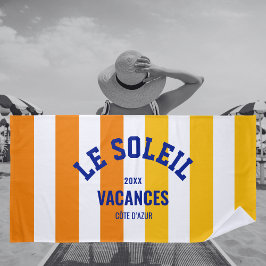 ルソレイルバカンスコートダジュールカバナストライプ ビーチタオル