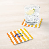ルソレイルバカンスコートダジュールカバナストライプ ペーパーコースター (インサイチュ)