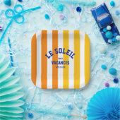 ルソレイルバカンスコートダジュールカバナストライプ ペーパープレート (パーティー)