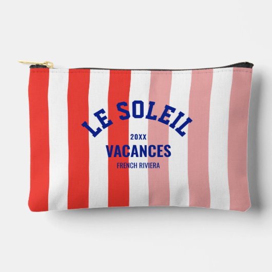 ルソレイルバカンスリヴィフランスのエラカバナストライプ アクセサリーポーチ (正面)