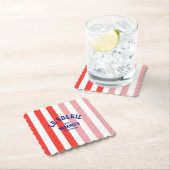 ルソレイルバカンスリヴィフランスのエラカバナストライプ ペーパーコースター (インサイチュ)