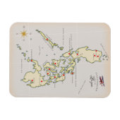 ルソン島フィリピンの地図のイラスト マグネット (横)