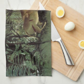 ルソーのお腹をすかせたライオンのハンドタオル キッチンタオル (四つ折り)