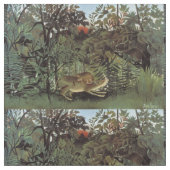 ルソーのオングリー・ライオンの芸術作品 ファブリック (クローズアップ)