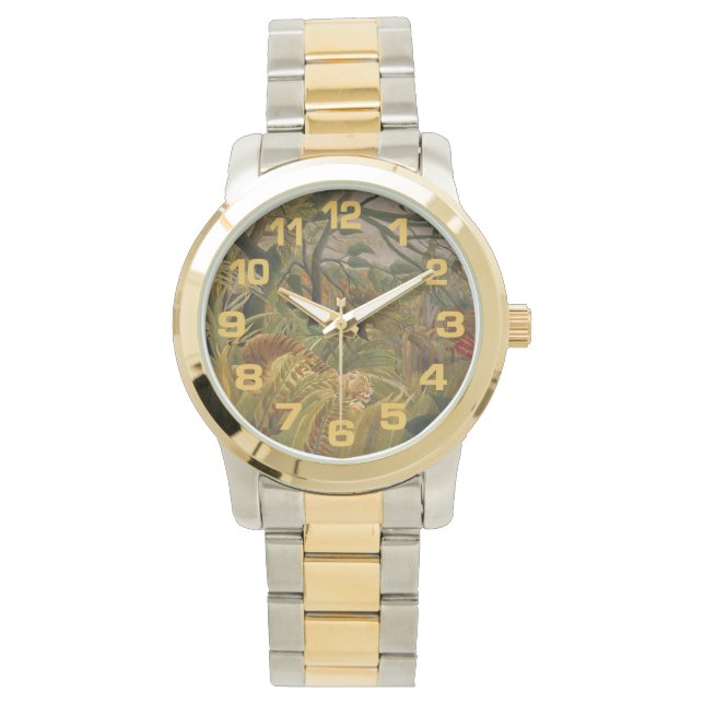 ルソーのタイガーのアートウォッチ 腕時計 (正面)