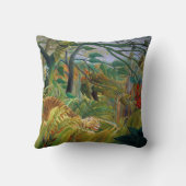 ルソーの熱帯性嵐の中のトラ クッション (裏面)