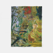 ルソーの熱帯性嵐の中のトラ フリースブランケット (正面)