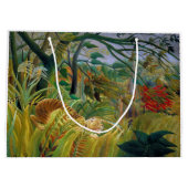 ルソーの熱帯性嵐の中のトラ ラージペーパーバッグ (裏面)