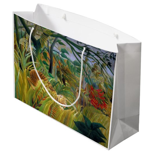 ルソーの熱帯性嵐の中のトラ ラージペーパーバッグ (裏面アングル)