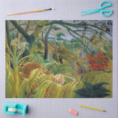 ルソーの熱帯性嵐の中のトラ 薄葉紙 (クラフト)